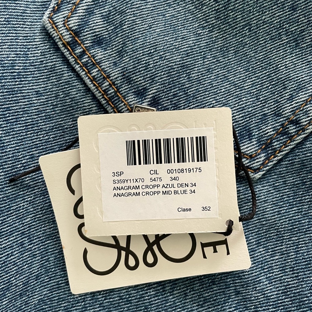 Brand new Loewe Appliquéd cropped jeans size 34 - Picture 3 of 8
